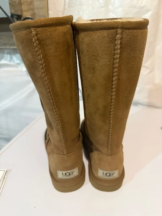 UGG Tall Classic Suede Boots - Chestnut Brown - Picture 2 of 3